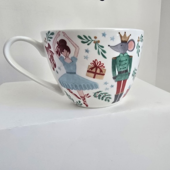 Portobello By Design Lg Coffee Mug Season’s Greetings The Nutcracker And Clara - Picture 1 of 6